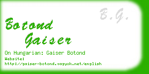 botond gaiser business card